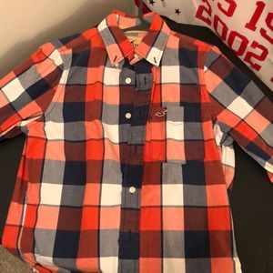 Hollister Stretch Plaid Poplin Shirt